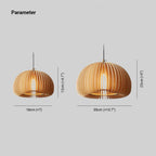 Muto Suspension Citrouille Rustique, Bois/Metal, Bois, Salon - Neutralighting