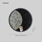 Aria Applique Murale Astronaute Rounde Lune, Métal, Chambre/Salon - Neutralighting