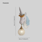 Aria Applique Murale Moderne Licorne/Fraise, Rose/Bleu, Chambre d'enfants - Neutralighting