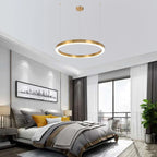 Arisha Suspension Anneau Moderne, Métal/Acrylique, Dorée, Salon - Neutralighting