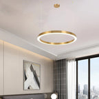Arisha Suspension Anneau Moderne, Métal/Acrylique, Dorée, Salon - Neutralighting