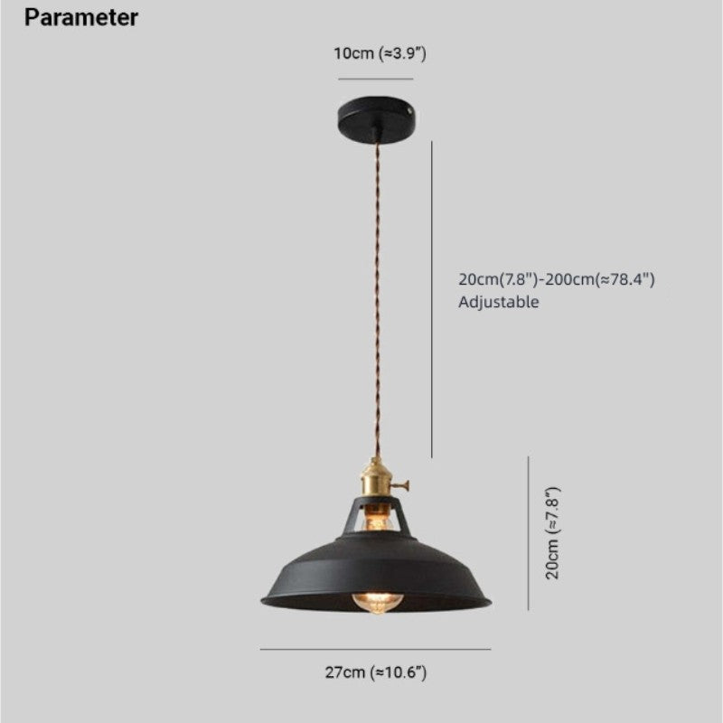 Jojo Lampe Suspension Luminaire Vintage. Métal. Noir/Blanc. Salle à Manger - Neutralighting