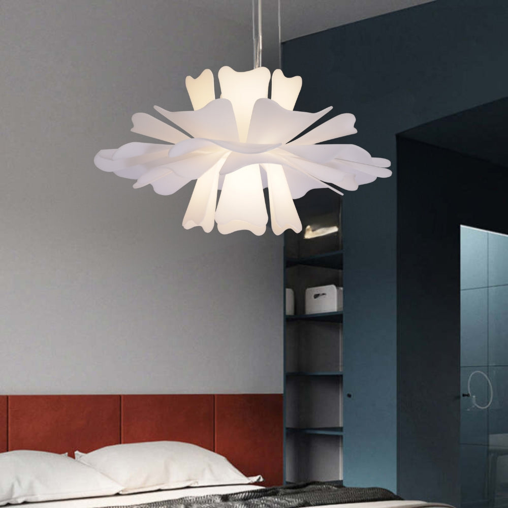 Niva Suspension Fleur Moderne Blanc Salon - Neutralighting