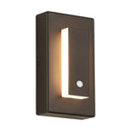 Applique Murale Rectangulaire Simple, Métal/Acrylique, Gris/Noir, Jardin/Couloir - Neutralighting