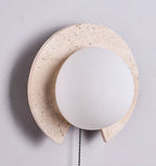 Zamaryra Demi-Circulaire Travertin Luminaire Mural - Neutralighting