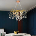 Lustre — Grand lustre moderne et majestueux à branches et pampilles en cristal