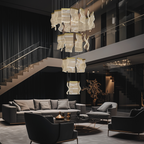 Kristy Moderne Or LED Lustre Métal Acrylique Chambre/Salon - Neutralighting