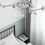 Valentina Lustre Bauhaus Nordique Argent Métal Verre Salon - Neutralighting