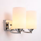 Tiffany Applique Murale Miroir Cylindrique Moderne, Verre/Métal, Noir/Chromé, Salon - Neutralighting