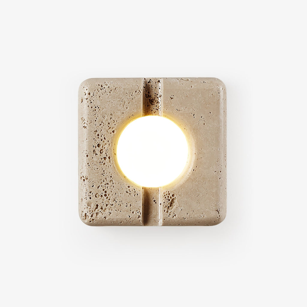Olvenan Carré Travertin Luminaire Mural - Neutralighting