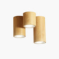 Muto Plafonnier Cylindre Moderne, Bois/Acrylique, Bois, Salon - Neutralighting