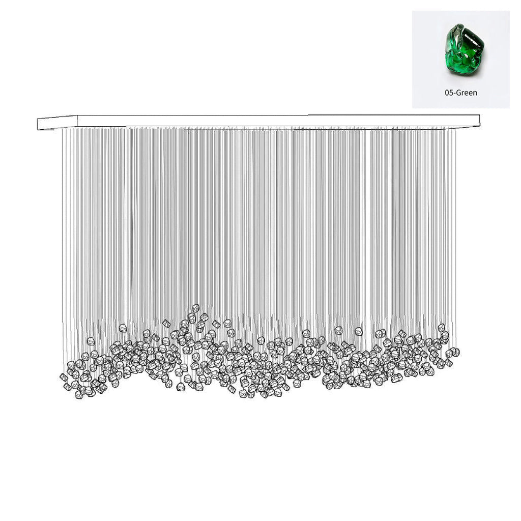 Veshaa Lustre en cristal de pierre de luxe postmoderne - Neutralighting