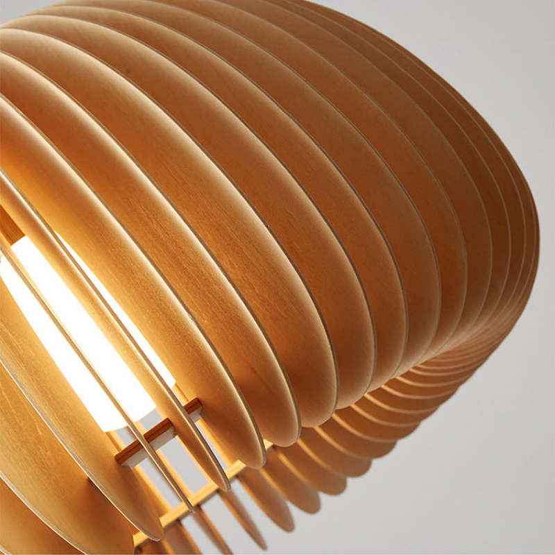 Muto Suspension Citrouille Rustique, Bois/Metal, Bois, Salon - Neutralighting