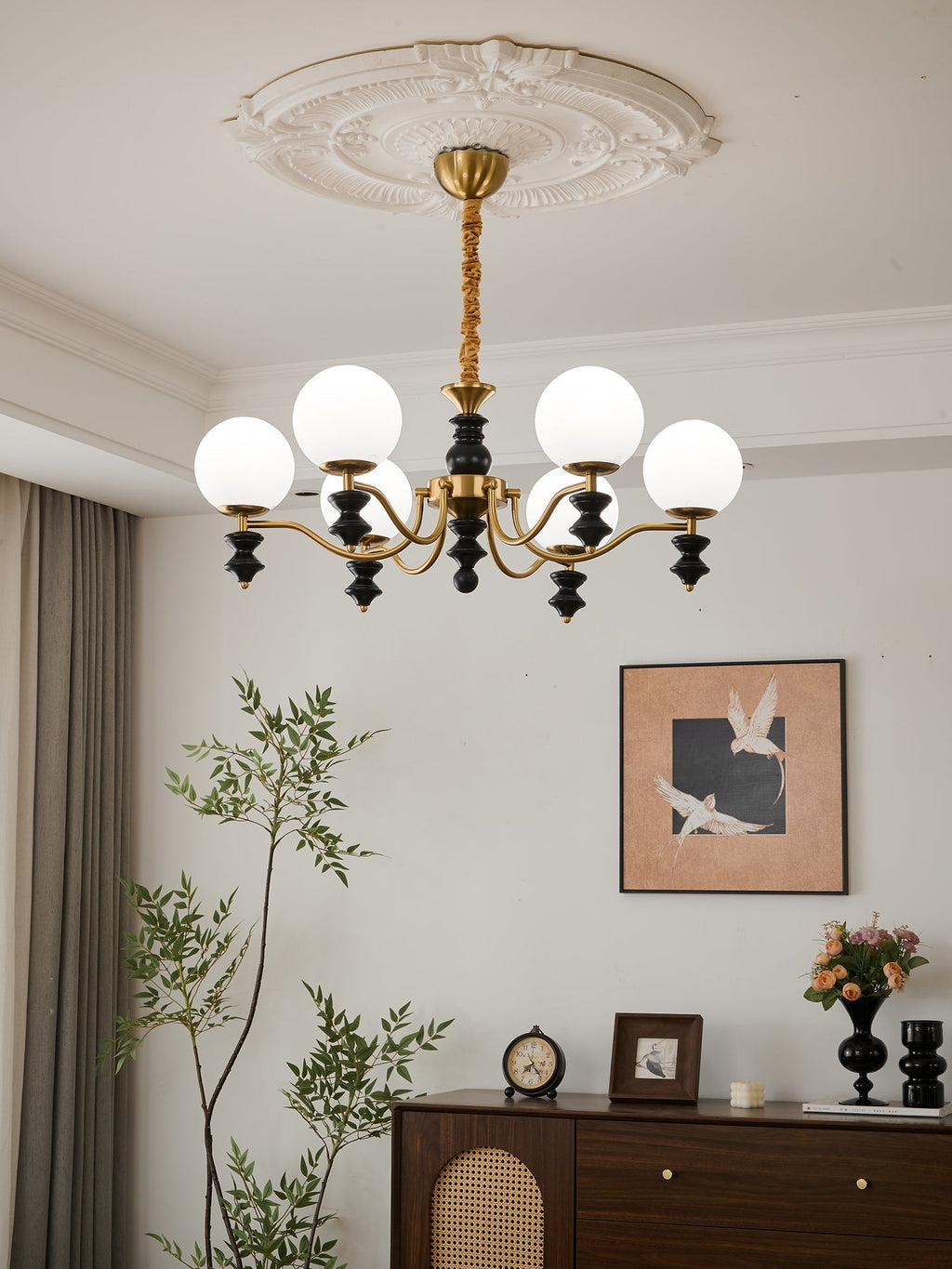 Ordore Chandelier en Bois Vintage Traditionnel - Neutralighting