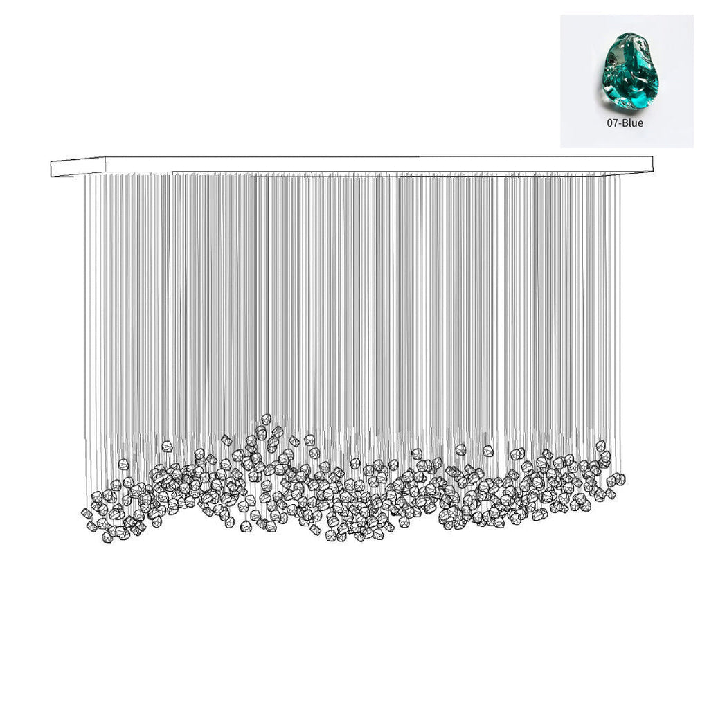 Veshaa Lustre en cristal de pierre de luxe postmoderne - Neutralighting