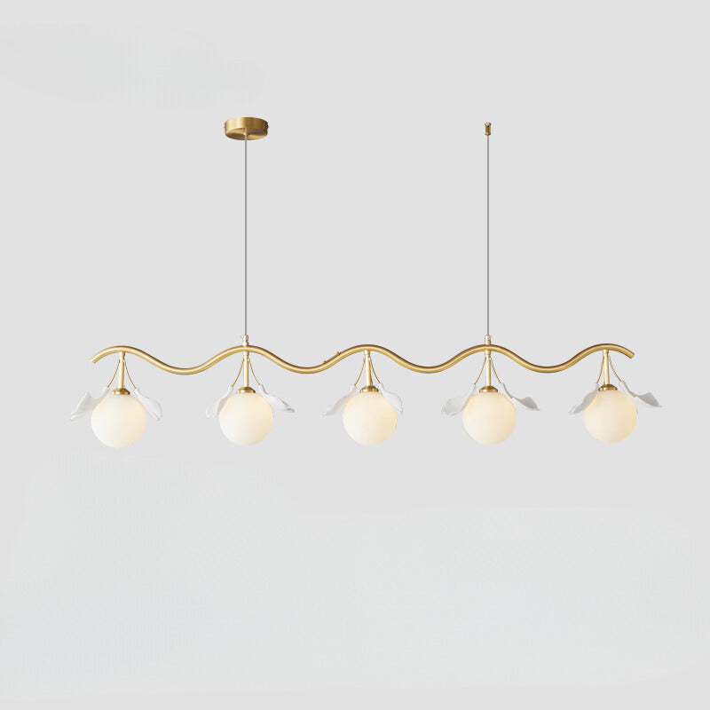 Olivia Lustre Luxueux Minimaliste Créatif Feuille Verre Salon - Neutralighting