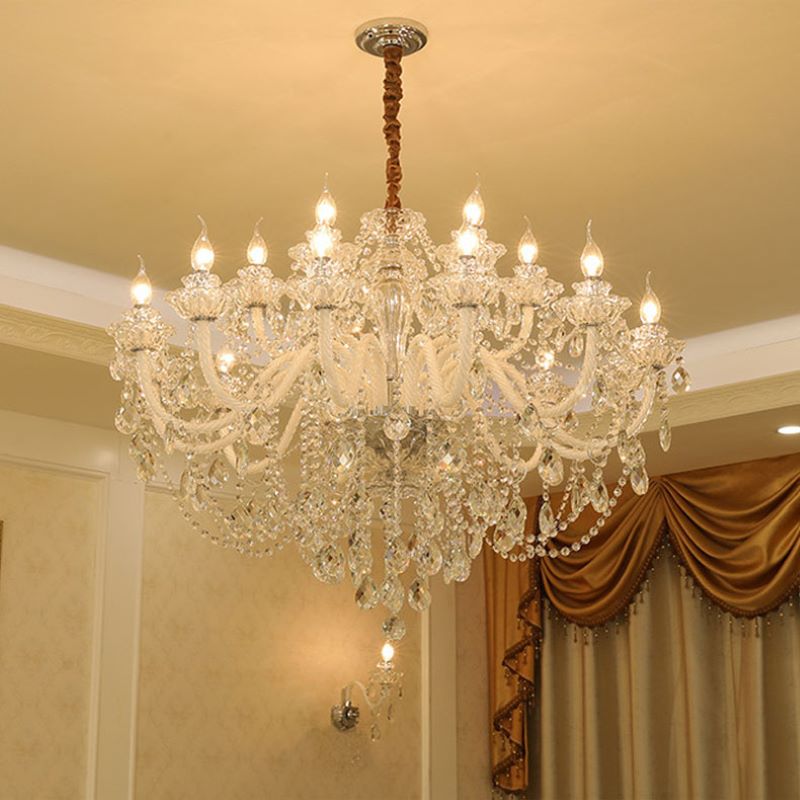 Silva Français Cristal Métal Lustre Salon Salle à Manger - Neutralighting