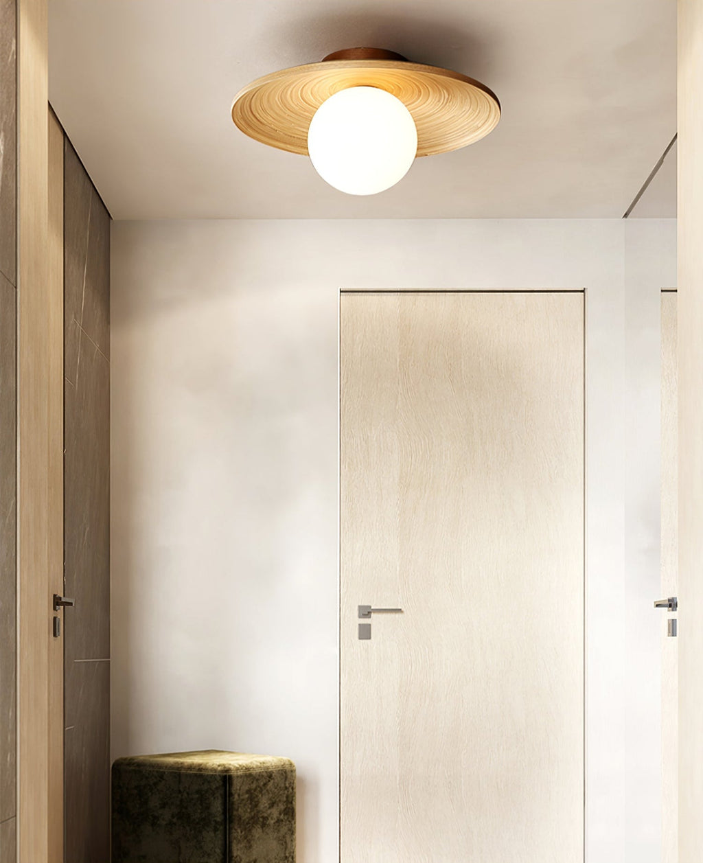 Lustra Plafonnier Soluna Bois Orbital - Neutralighting