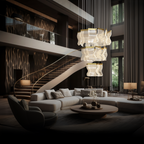 Kristy Moderne Or LED Lustre Métal Acrylique Chambre/Salon - Neutralighting