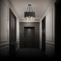 Kristy Suspension LED Industrielle Noir Cylindrique En Verre/Métal Salon - Neutralighting