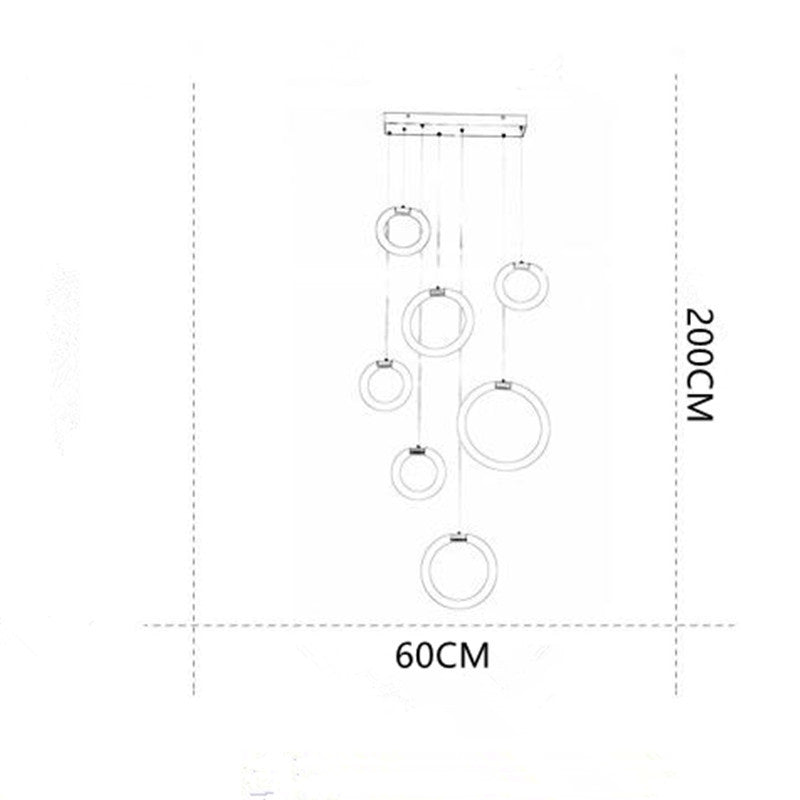 Valentina Luminaires Suspension LED Anneau Simple, Métal, Or, Salon - Neutralighting