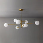 Truva Lustre Bulle Moderne. Cuivre/Verre. Noir/Cuivre. Salon - Neutralighting