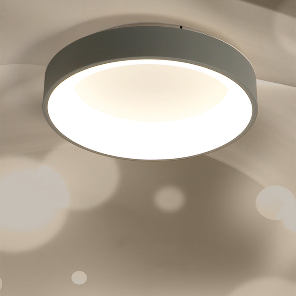 Arisha Plafonnier Bol Moderne, Métal/Acrylique, Blanc/Gris, Salon - Neutralighting