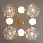 Valentina Nordique LED Lustre Or Verre Salon/Chambre À Coucher/Salle À Manger - Neutralighting