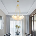 Valentina Lustre Globe Modenre, Fer/Verre, Noir/Blanc, Salon - Neutralighting