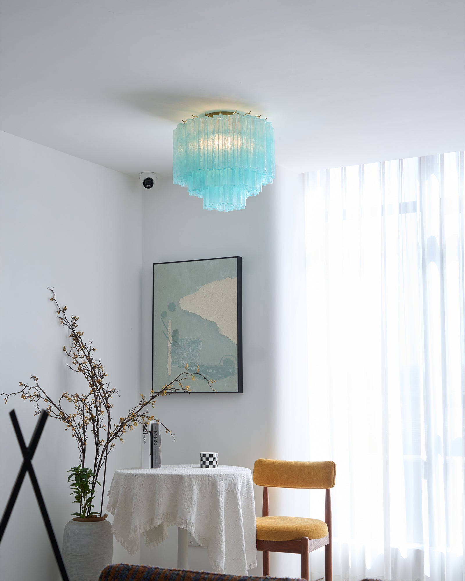Aurora Plafonnier Blanc Murano Verre Superposé Élégant Moderne - Neutralighting