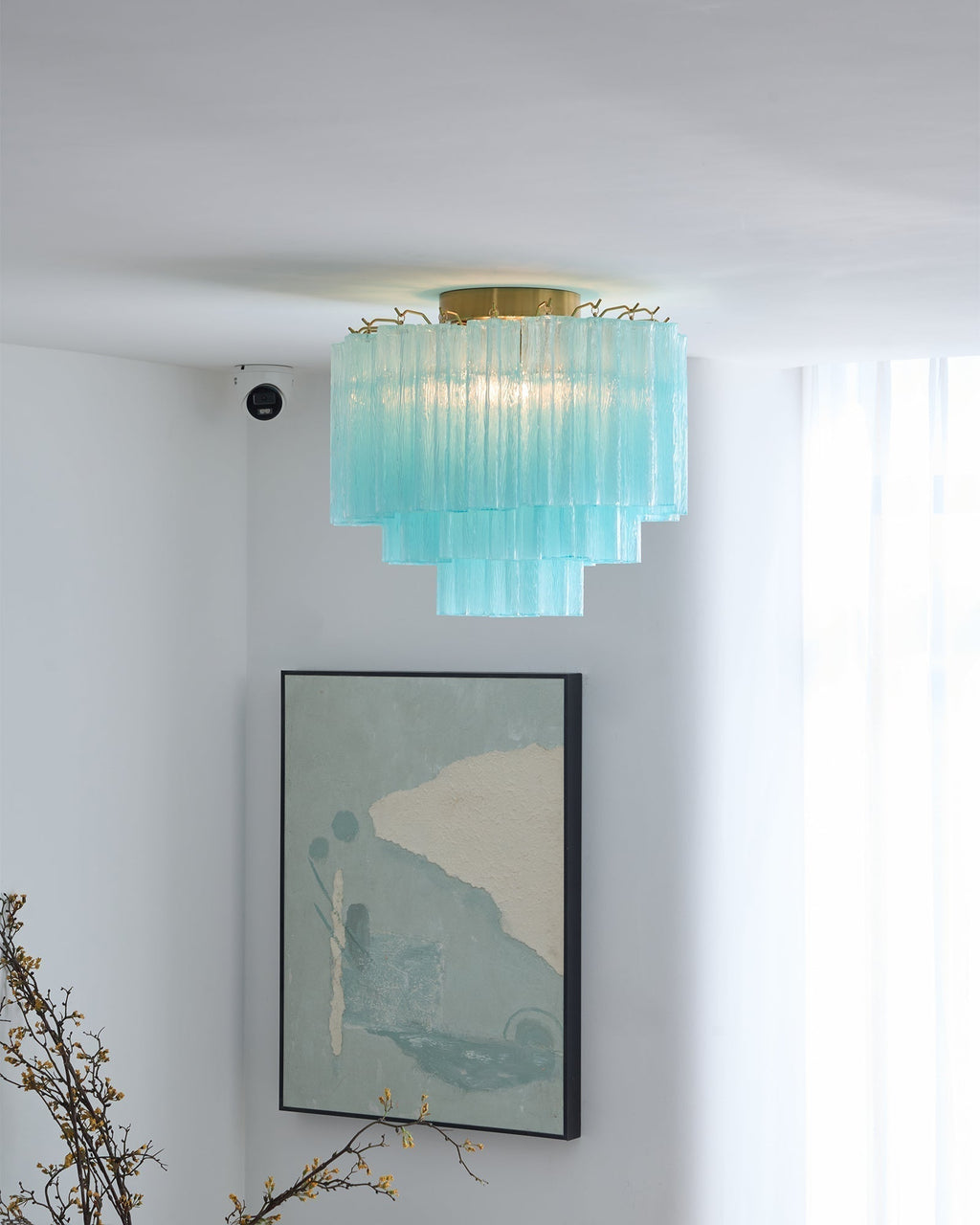 Aurora Plafonnier Blanc Murano Verre Superposé Élégant Moderne - Neutralighting