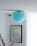 Aurora Plafonnier Blanc Murano Verre Superposé Élégant Moderne - Neutralighting