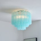 Aurora Plafonnier Blanc Murano Verre Superposé Élégant Moderne - Neutralighting