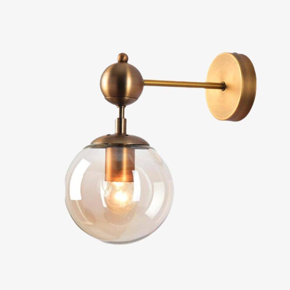 Applique murale — Dorée en boule (une ou deux lampes)