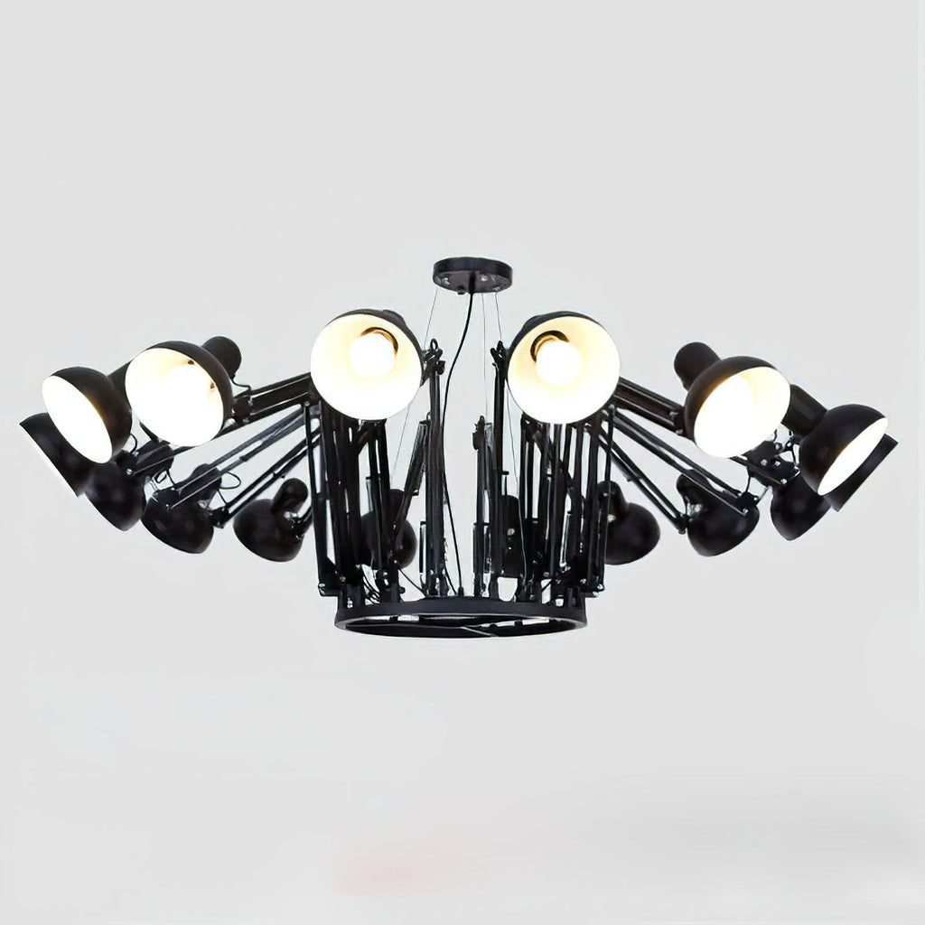Lustra Chandelier Noir à Bras Multiples Ajustables - Neutralighting