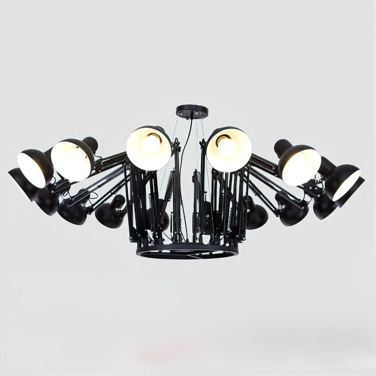 Lustra Chandelier Noir à Bras Multiples Ajustables - Neutralighting