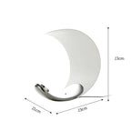Aria Lampe de Table Lune Moderne, Métal/Acrylique, Blanc, Salon - Neutralighting