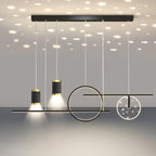 Arisha Luminaires Suspension Etoilé Moderne, Métal, Noir/Blanc/Or, Salon - Neutralighting