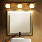 Muto Applique Murale Linéaire Moderen, Bois/Verre, Bûche, Salle de Bain - Neutralighting