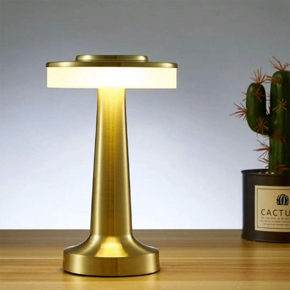 Mira Lampe de Table Champignon Moderne LED Métal/Acrylique Doré/Argent/Rose Rouge Salon - Neutralighting