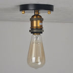 Silva Industriel LED Plafonnier Noir Or Métal Salle à manger - Neutralighting