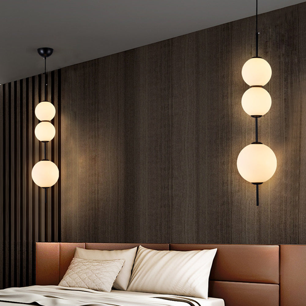 Valentina Luminaires Suspensions Bulle Moderne Simple Métal/Verre Noir Salon/Chambre à Coucher - Neutralighting