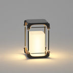 Ray Lampadaire Rectangulaire Moderne, Métal/Acrylique, Noir, Extérieur - Neutralighting