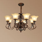 Arisha Rétro Fleur Suspension Métal Verre Salon Chambre à Coucher - Neutralighting