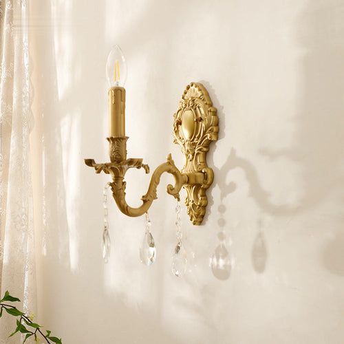 Silva Luxe Vintage LED Intérieur Applique Murale Métal Cristal Salon Couloir - Neutralighting