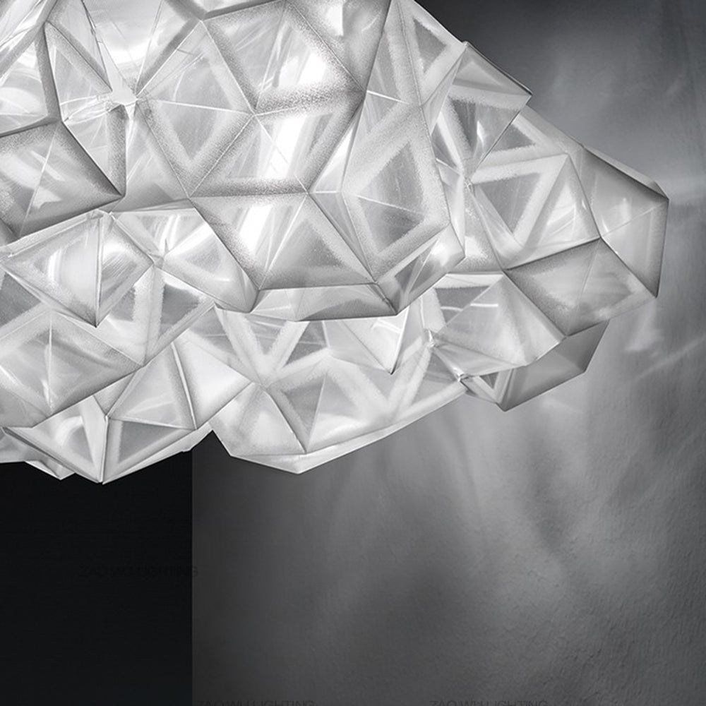 Arisha Suspension Irrégulier Géométrique, Metal/Acrylique, Blanc/Noir, Chambre - Neutralighting