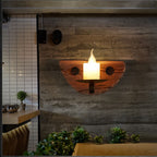 Epoch Applique Murale Chandelle Vintage Métal Bois Marron Chambre à Coucher/Salon - Neutralighting