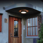 Ray Applique Extérieure/Plafonnier Rond Moderne, Métal, Noir, Cour/Jardin - Neutralighting