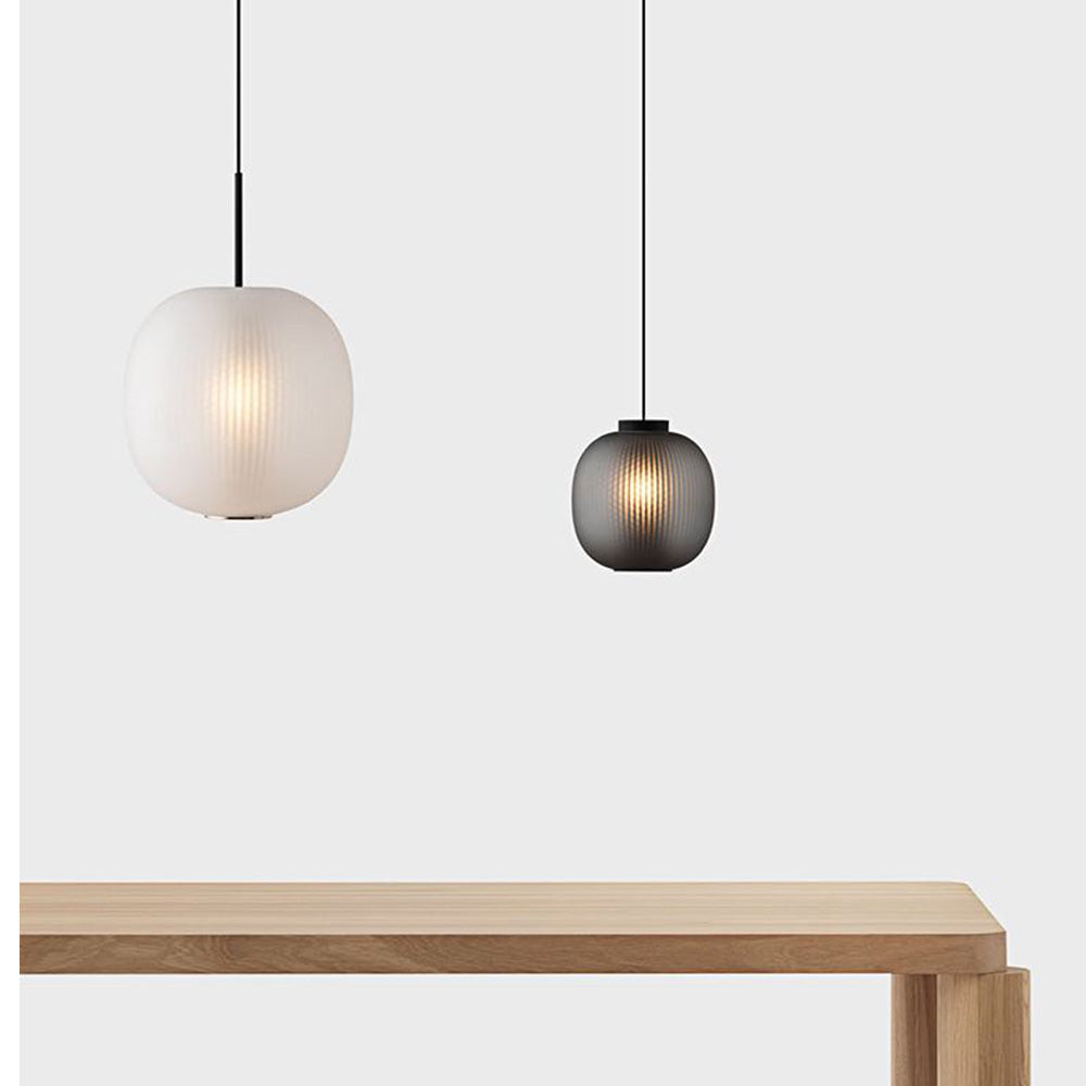 Valentina Design Luminaires Suspensions Globe Moderne Métal/Verre Gris Fumé/Blanc Sablonneux Salon - Neutralighting