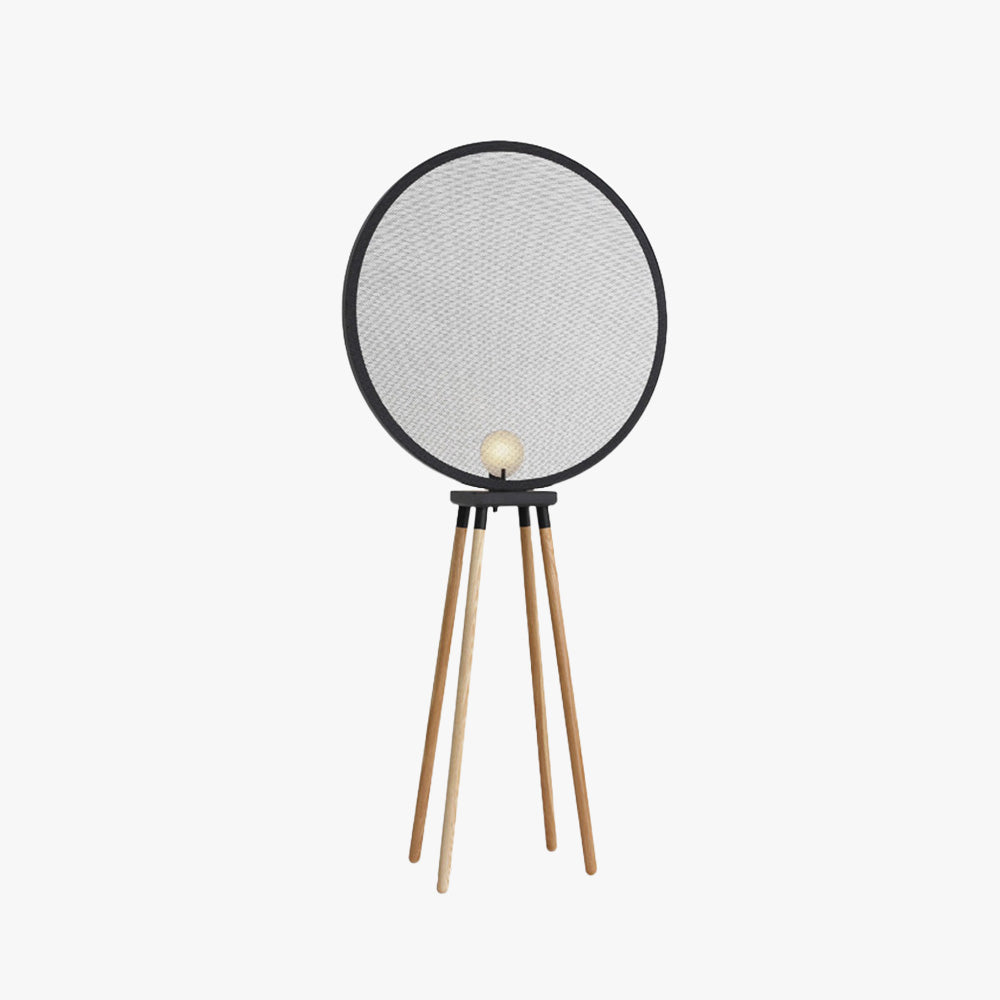 Arisha Lampadaire Géométrique Moderne, Métal/Bois, Gris, Salon - Neutralighting